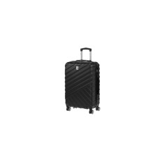 Valiza - Troler Neagra cu Dungi Reliefate 35L