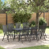 VidaXL Set de masă pentru grădină 9 pcs Antracit Oțel