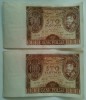 Lot 2 bancnote consecutive - Polonia - 100 Zlotych 09-11-1934