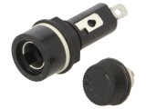 Clemă termoplast 6,3x32mm 15A 250VAC &Oslash;12,7mm pe panou