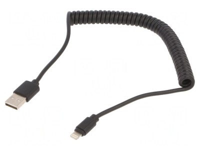 Cablu USB Lightning 1.5m Spiralat foto