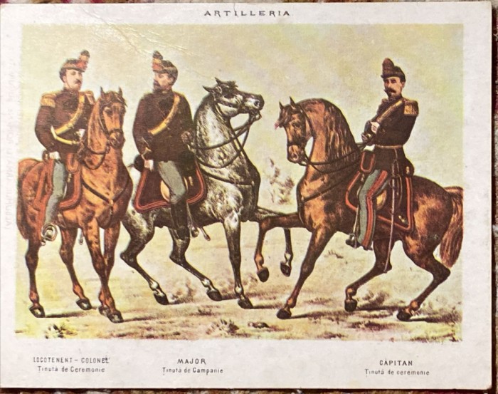 UNIFORMELE ARMATEI ROMANE LA 1877-ARTILERIA/ CALENDAR,EDITURA,,MERIDIANE&quot;1977