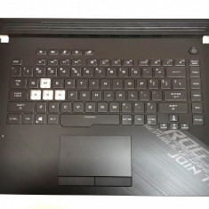 Carcasa superioara cu tastatura palmrest Laptop Gaming, Asus, ROG Strix G15 G512LI, 90NR0341-R32UI0, G512LWS-1C, conector iluminare RGB 8 pini, conect