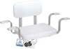 Scaun De Baie Cu Fixare Pe Cada, Cu Spatar, Aluminiu/Plastic, 78 X 34 X 34 Cm - CN