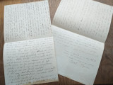 Roman, judetul neamt, 1936- lot doua scrisori de despartire
