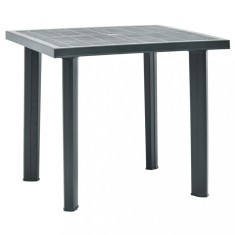 vidaXL Masă de grădină, verde, 80 x 75 x 72 cm, plastic 48803