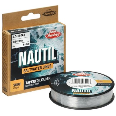Fir Monofilament Inaintas Conic BERKLEY Nautil Tapared Transparent, 0.20-0.57mm, 5X15m/75m foto
