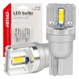 Becuri auto LED Standard T10 W5W AMiO, 2x1860 SMD White, lumina alba 6000K, 12V/24V, fara Canbus, set 2 bucati, durata de viata pana la 50.000 ore