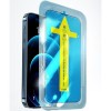 Folie sticla securizata cu sistem de montare usor si rapid flippy pentru apple iphone 14 / 13 / 13 pro, transparent cu margini negre