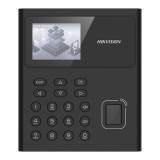 Terminal de pontaj IP Hikvision cu amprenta, card Mifare si Wi-Fi