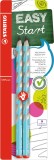 Set 2 creioane grafit B - Dreptaci - Easygraph - Bleu, 3.15 mm | Stabilo