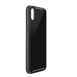 Cumpara ieftin Husa protectie pentru iPhone 7+, Negru, Fullbody fata-spate, Bumper metalic cu spate de sticla securizata premium, MyStyle