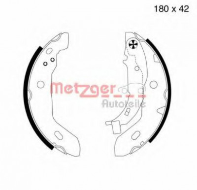 Set saboti frana MERCEDES A-CLASS (W168) (1997 - 2004) METZGER MG 713 foto