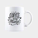 Cana alba personalizata COFFEE ON MY MIND, INOVATIX&reg;. 330ml, Oem