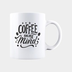 Cana alba personalizata COFFEE ON MY MIND, INOVATIX&reg;. 330ml