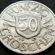 Moneda 50 GROSCHEN - AUSTRIA, anul 1947 * cod 892 A