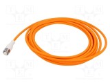 Cablu senzor M12 5 pini drept 5m portocaliu LUMBERG AUTOMATION
