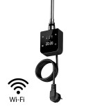 &Icirc;ncălzitor cu cartuș Wifi pentru suport pentru prosoape cu termostat digital 600W negru