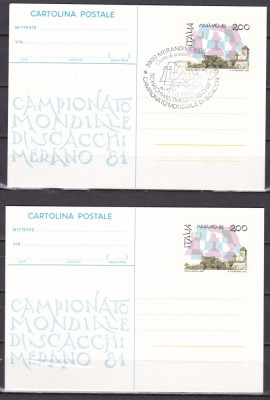 Italia 1981 sport SAH 2 carti postale foto