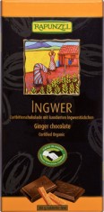 Ciocolata Bio Amaruie 55% Cacao si Ghimbir Rapunzel 80gr foto