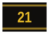 Sticker autoadeziv nr. 21 - Signetten SAFE auriu pe fundal negru