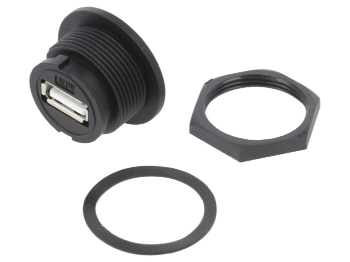 Conector USB A soclu panou IP67