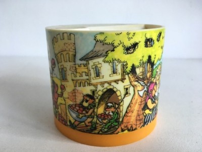 Pusculita vintage, cutie pentru economisit bani, S, rotunda, circumferinta 8cm foto