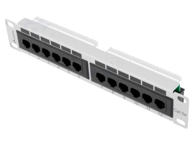 Patch Panel LANBERG Alb 12 Porturi Cat 5e 10&amp;quot; RACK foto