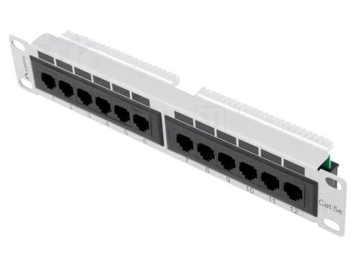 Patch Panel LANBERG Alb 12 Porturi Cat 5e 10" RACK