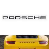 Emblema PORSCHE spate portbagaj, negru