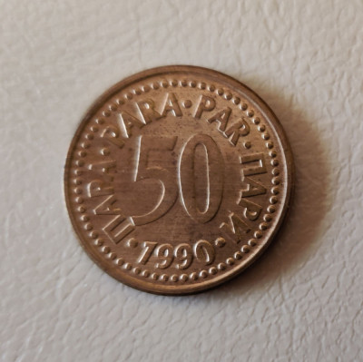 Iugoslavia - 50 para (1990) monedă s041 foto