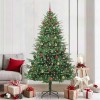 VidaXL Brad de Crăciun artificial pre-luminat cu set de bile Verde 3395365