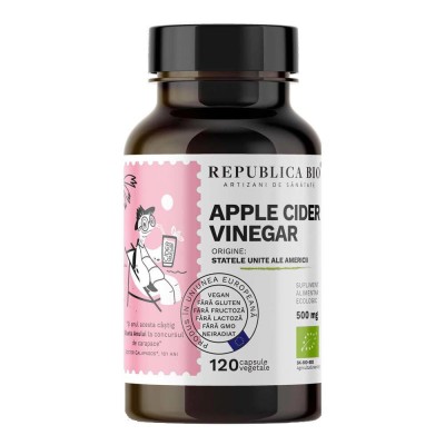 Otet din Cidru de Mere Ecologic 120 capsule Republica Bio foto