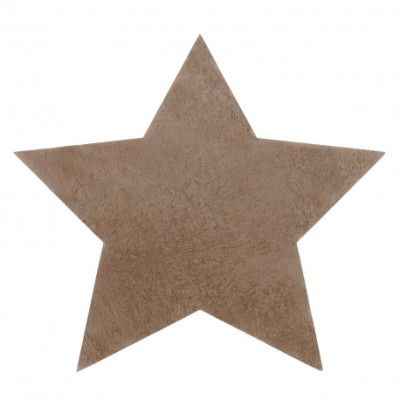 Covor lavabil modern SHAPE 3148 Stea shaggy - bej, antiderapant, 80x80 cm foto