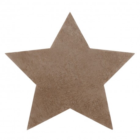Covor lavabil modern SHAPE 3148 Stea shaggy - bej, antiderapant, 80x80 cm