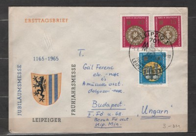 GERMANIA (DDR) 1965 - JUBILEUM LEIPZIG. MEDALII. UZINE CHIMICE. PLIC, Y29 foto
