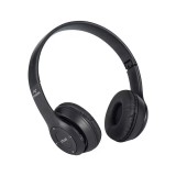 Casti wireless P47, Bluetooth 5.0 + Edr, Stereo, Radio FM, MP3, microfon, negru