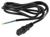 Cablu alimentare 2m negru 10A - SCHURTER, conector mamă, 3 pini