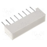 LED Afișaj Galben KINGBRIGHT - Lentilă Difuză 588nm 15&divide;38mcd