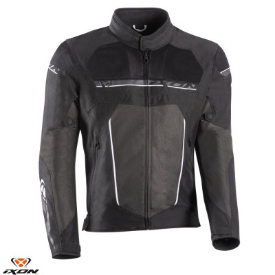 Geaca (jacheta) barbati pentru scuter - motocicleta Racing/Roadster Ixon All season model T-Rex MS culoare: negru/alb/gri Negru/alb/gri M foto