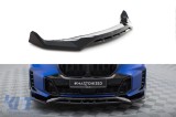 Spoiler Maxton Design versiunea 2 potrivit pentru bara de protectie frontala M pe BMW X5 G05 Face dupa 2023, lac negru Performance AutoTuning