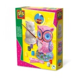 Kit creativ mulaj si pictura cu accesorii incluse - Bufnita, SES Creative