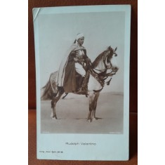 Carte postala, Rudolph Valentino, actor american de film mut, de origine italiană, 1895-1926
