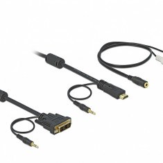 Cablu HDMI la DVI-D Single Link 18+1pini T-T cu audio 2m, Delock 84455