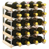 VidaXL Suport sticle de vin pentru 20 sticle, lemn masiv de pin