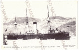 1724 - Orsova, Ship ELISABETH, Danube Kazan - old postcard, Real PHOTO unused, Necirculata, Fotografie