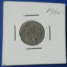 M3 C50 - Moneda foarte veche - Anglia - six pence - 1960