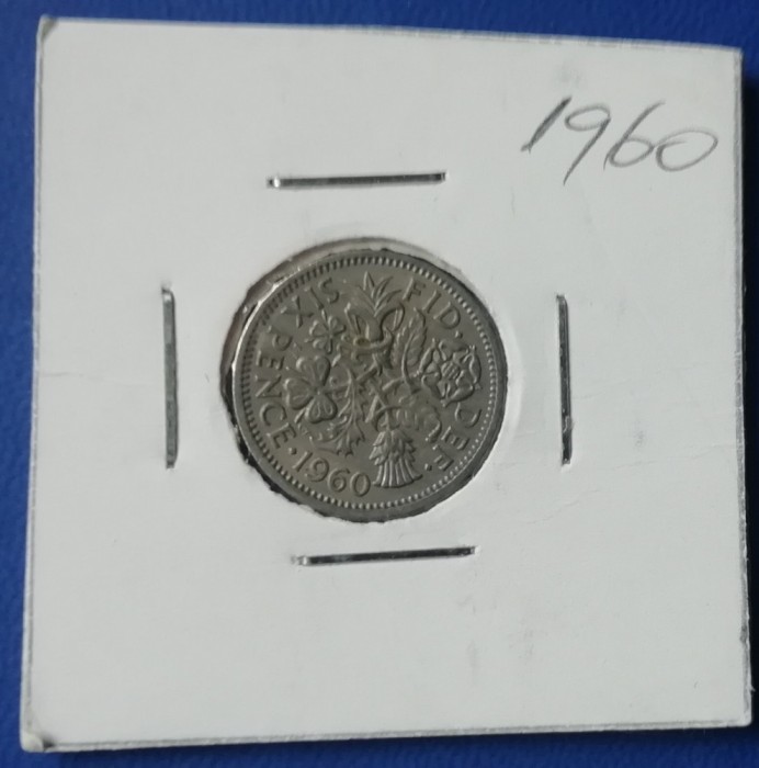 M3 C50 - Moneda foarte veche - Anglia - six pence - 1960