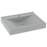 Cumpara ieftin Chiuveta baie lux orificiu robinet gri mat 60x46 cm ceramica