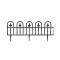 Gard de gradina decorativ, plastic, negru, set 4 buc, 78x34&nbsp;cm